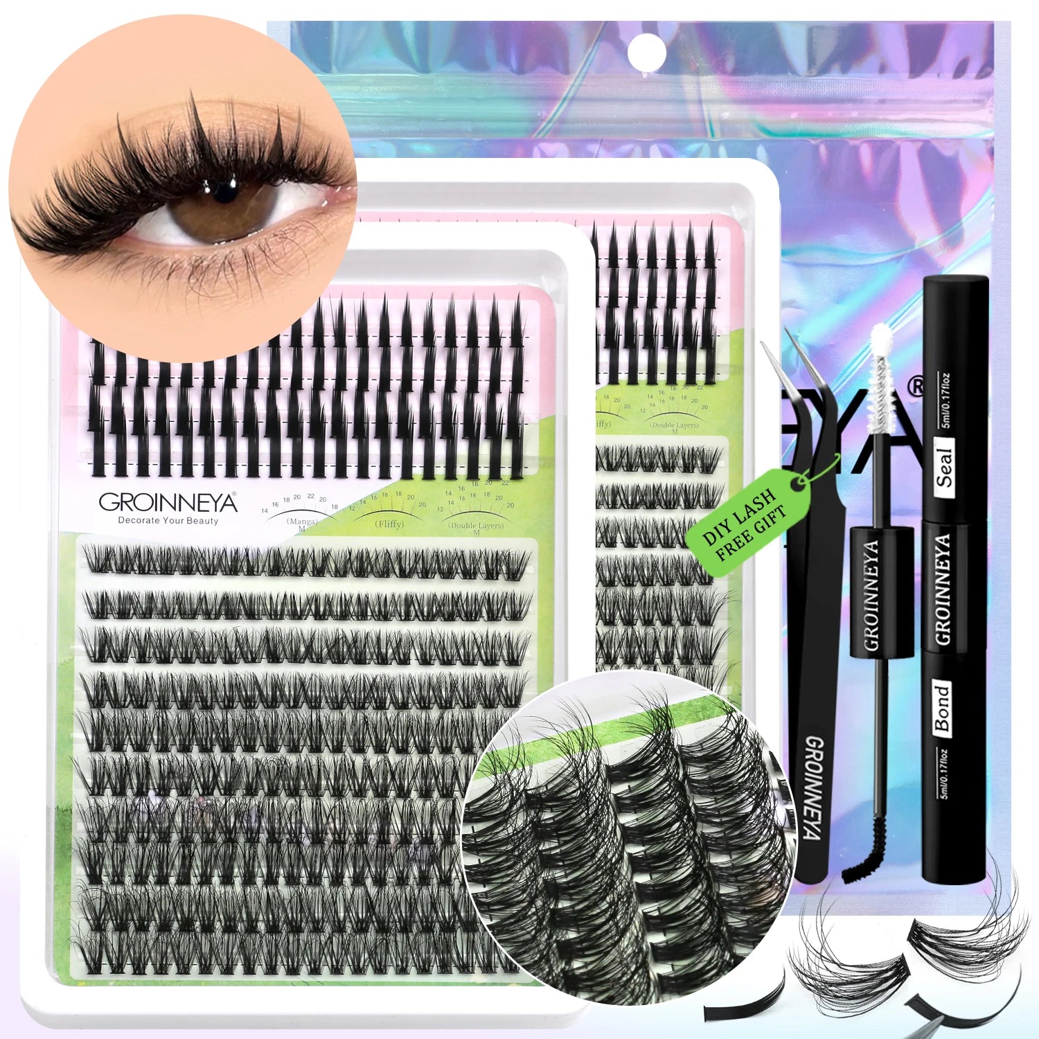 Manga Cluster Lash Kit Set
