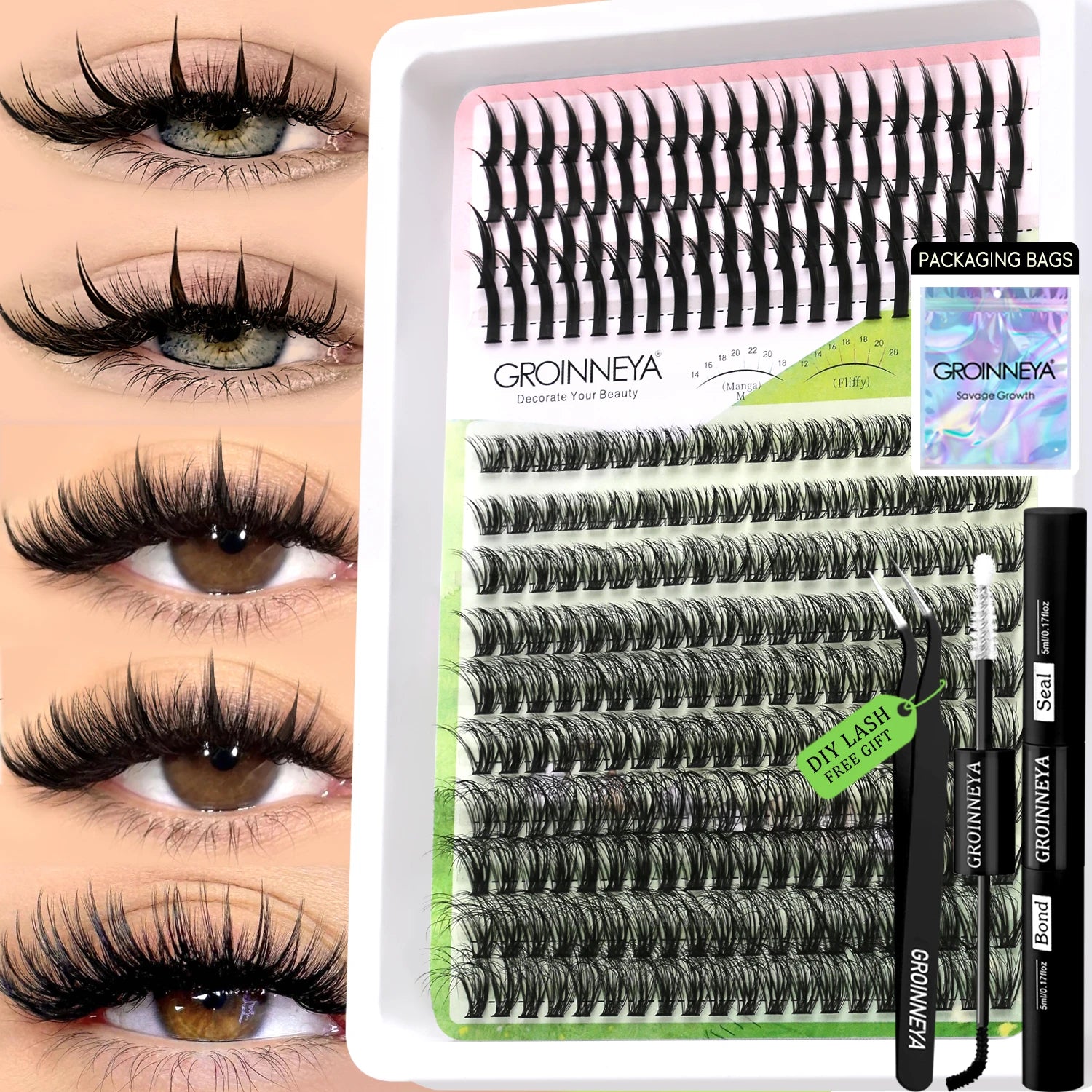 Manga Cluster Lash Kit Set