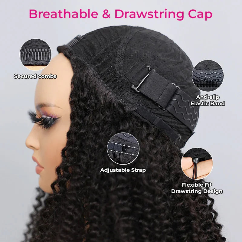 Afro Kinky Curly Headband Wig